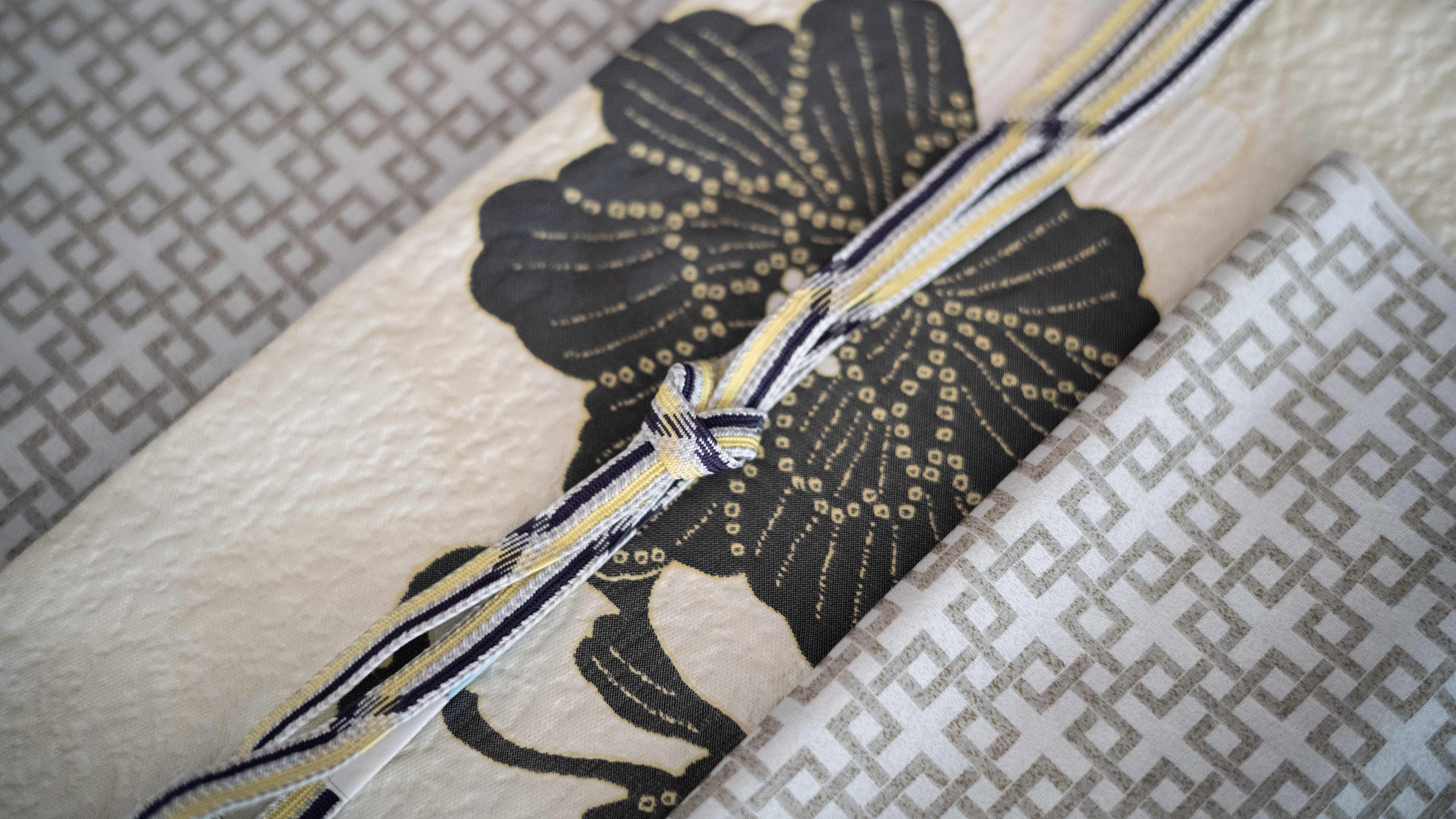 【新品　未仕立て品】京都西陣織　となみ織物　仙福屋　袋帯 帯締め - 京都西陣 となみ織物/仙福屋宗介
