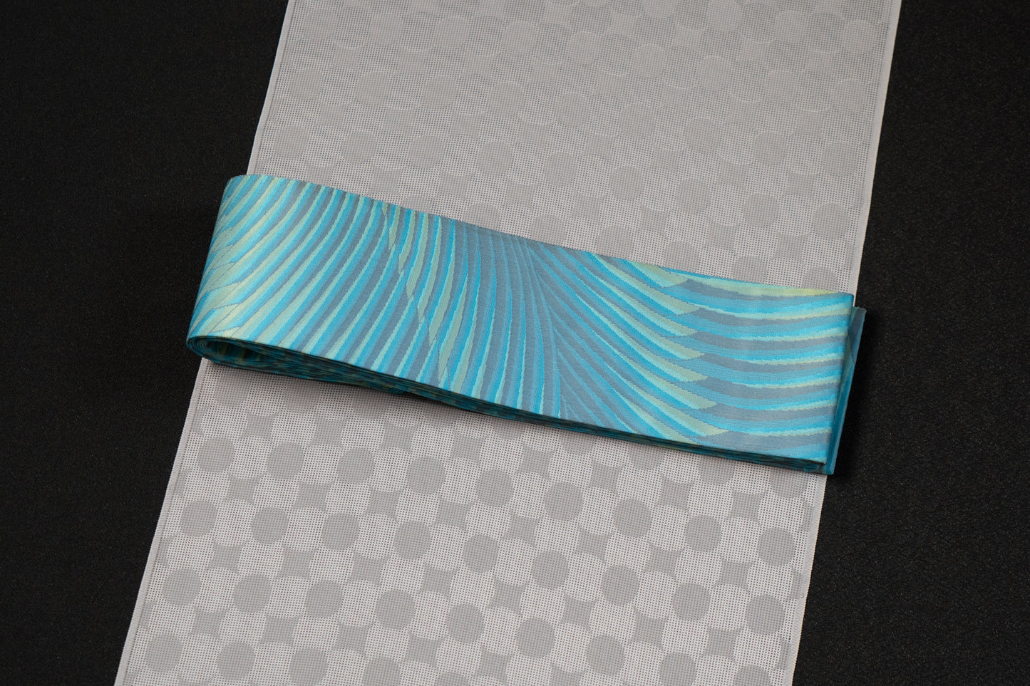 即納品/online限定【漢錦の角帯】洋葉文/グリーン