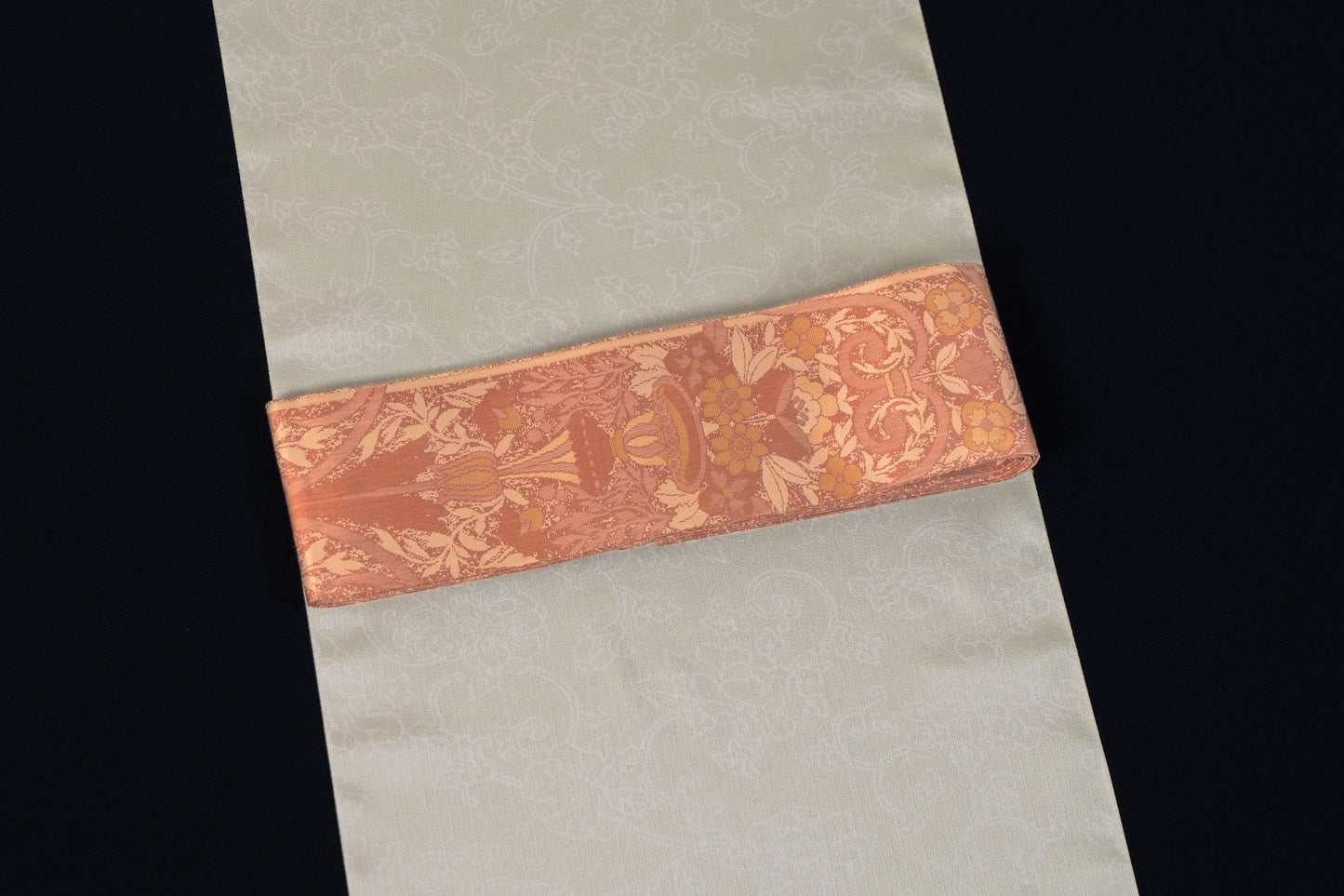 即納品/online限定【漢錦の角帯】ペルシャ唐花&献上柄(両面仕様)