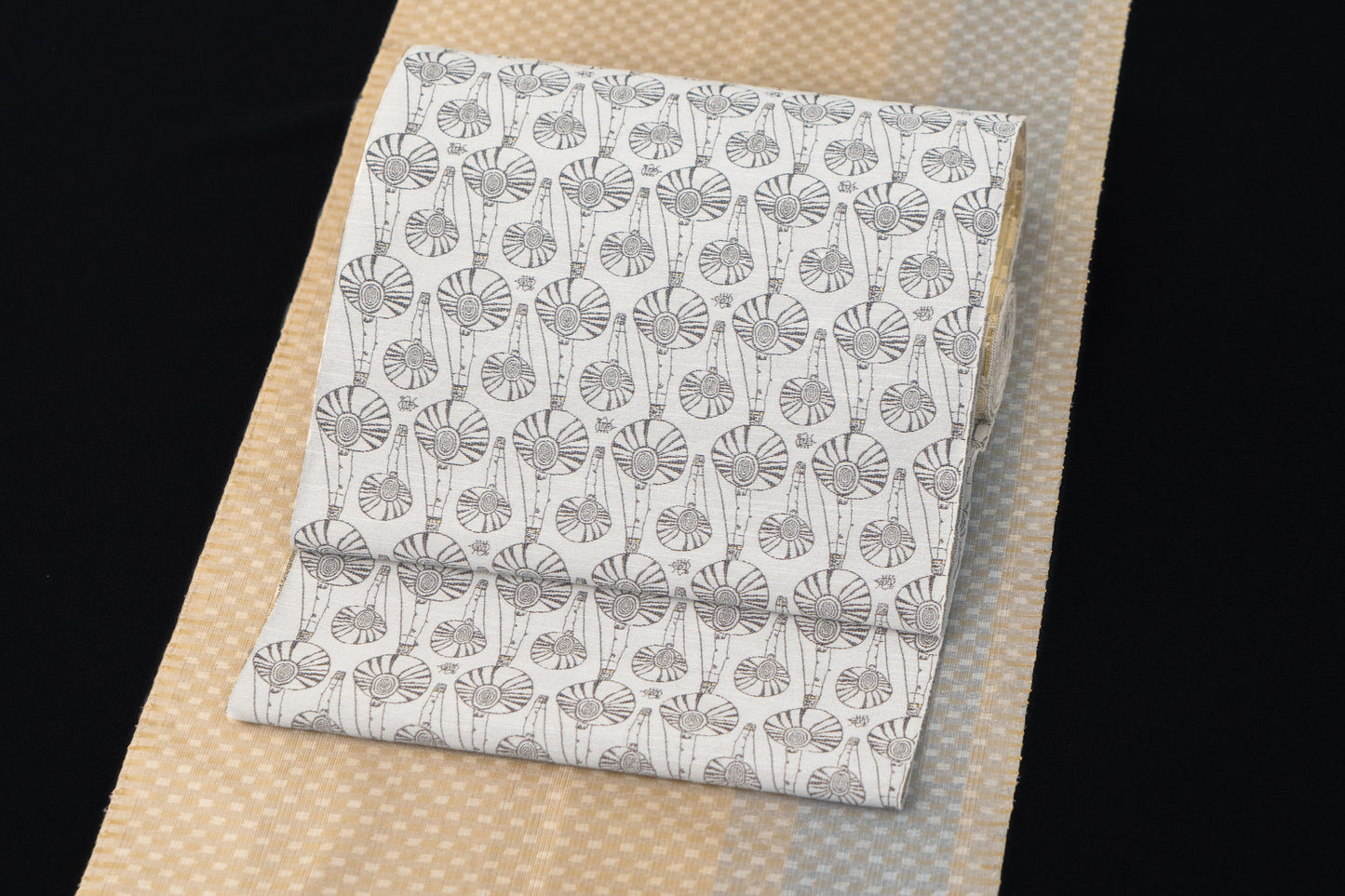 Online限定【CandyCircusの名古屋帯】クッキー気球/紹巴紬織