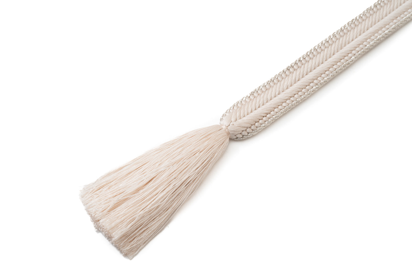 【綾竹大和銀耳 帯締め】薄ベージュ