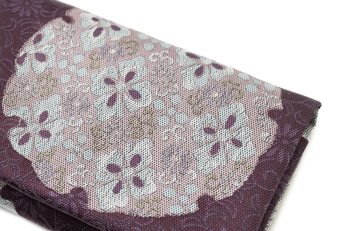 【絹の名刺入れ】麹塵染 雪輪づくし/紹巴織