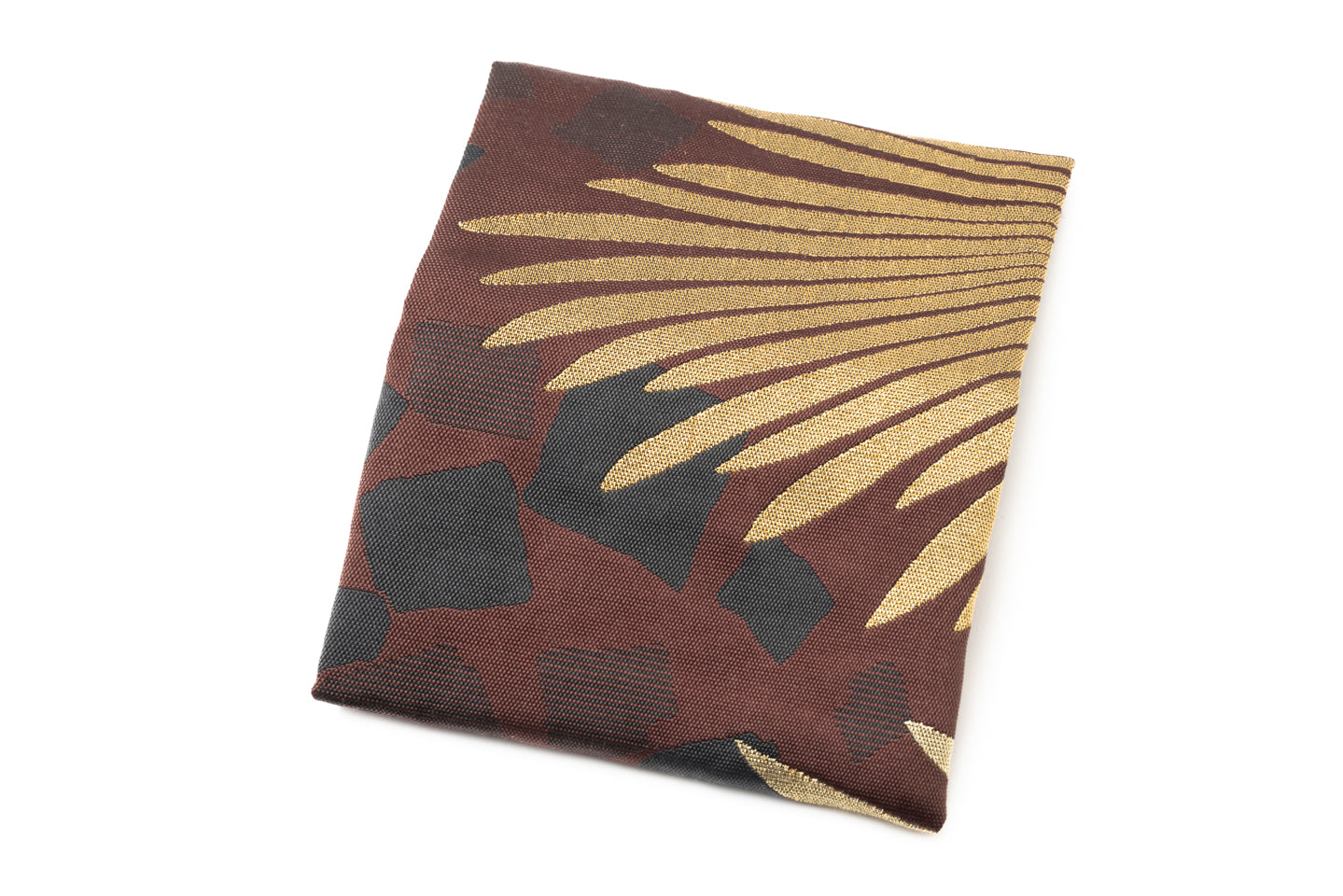 【絹の名刺入れ】麹塵染 乱菊柄No,3/紹巴織