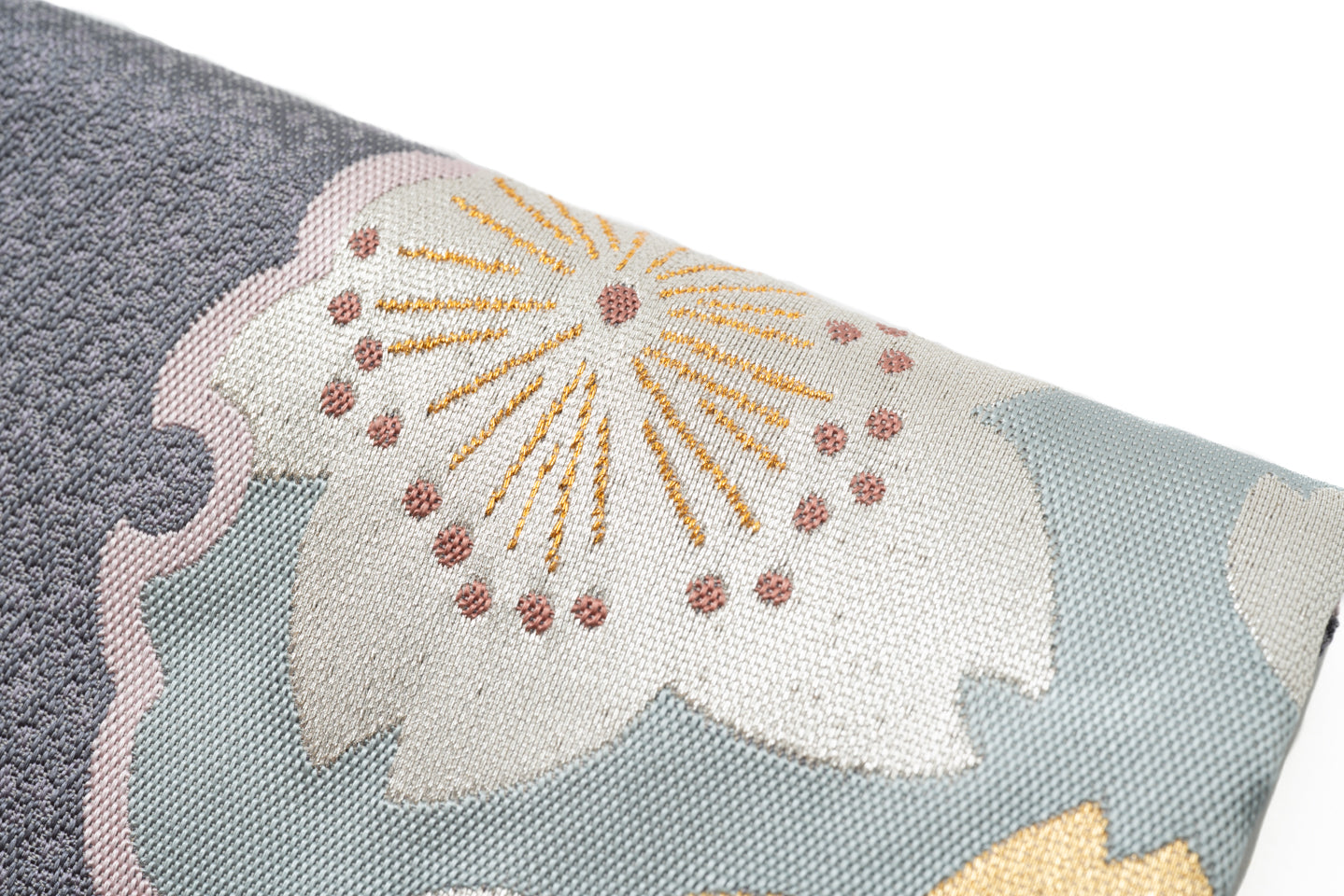 【絹の名刺入れ】雪輪にさくら/紹巴織