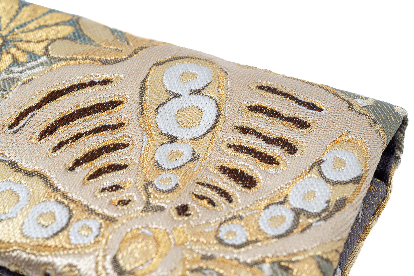 【金彩織 絹の名刺入れ】海松に貝柄