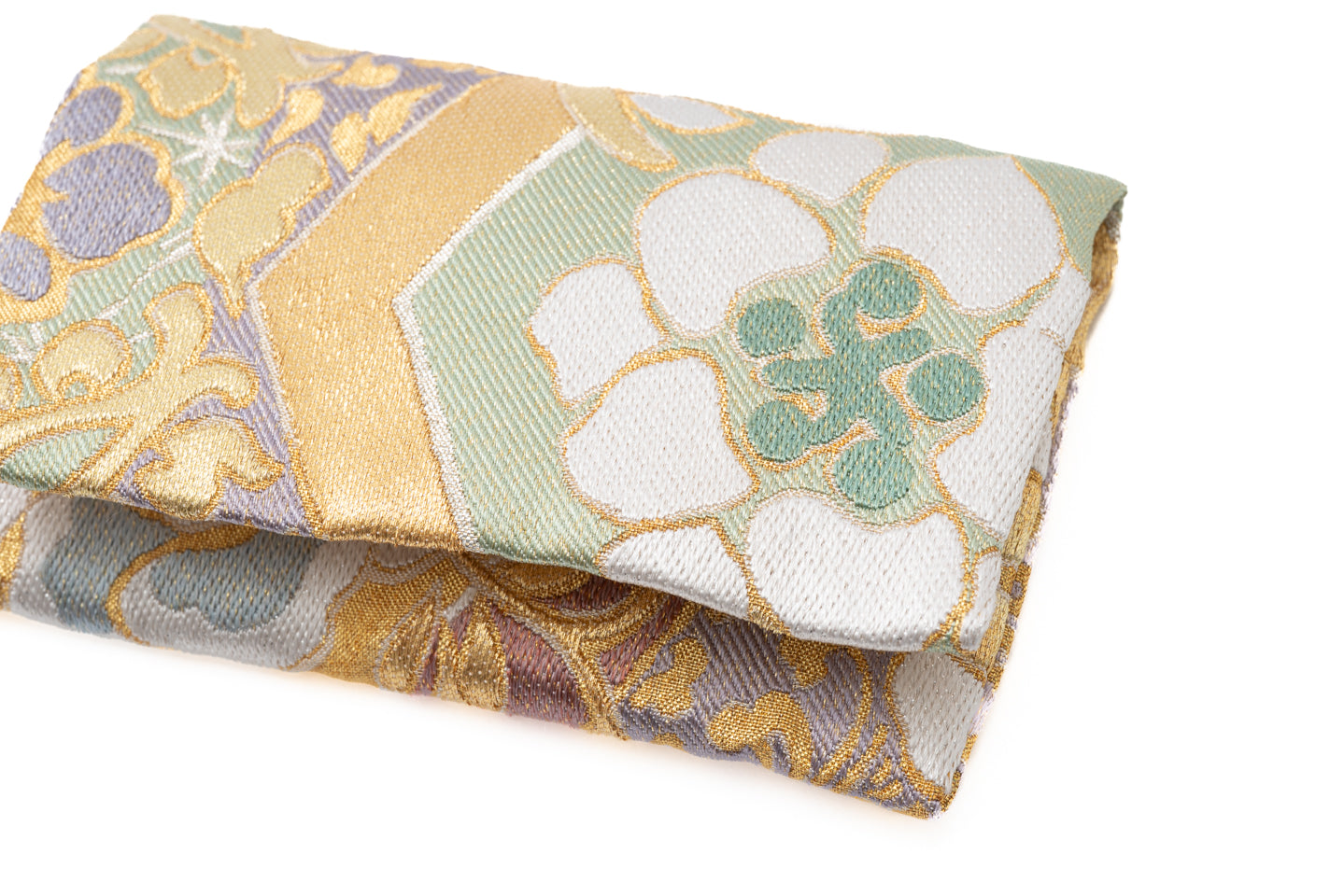 【金彩織 絹の名刺入れ】亀甲華紋