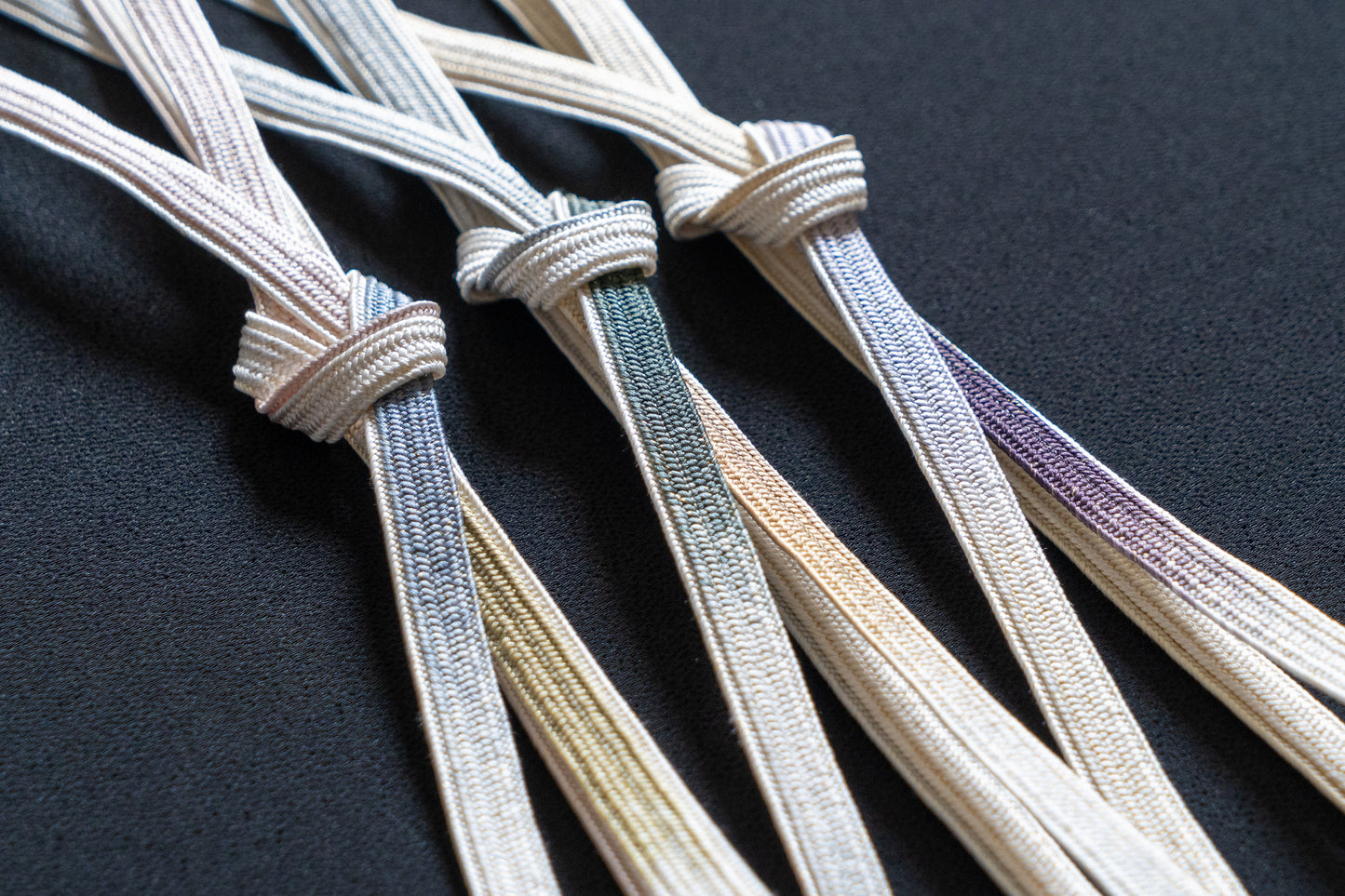 【仙福屋の帯締め】高麗段ぼかし片耳ずらし金散しno,2