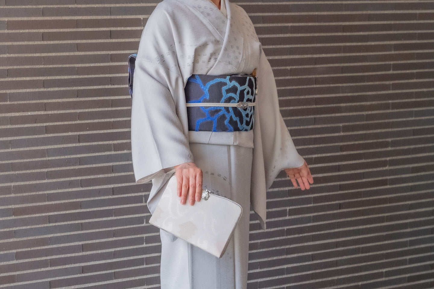 Online限定【総紗縫/礼装・フォーマルバッグ・パーティーバッグ】立涌・轡唐草柄