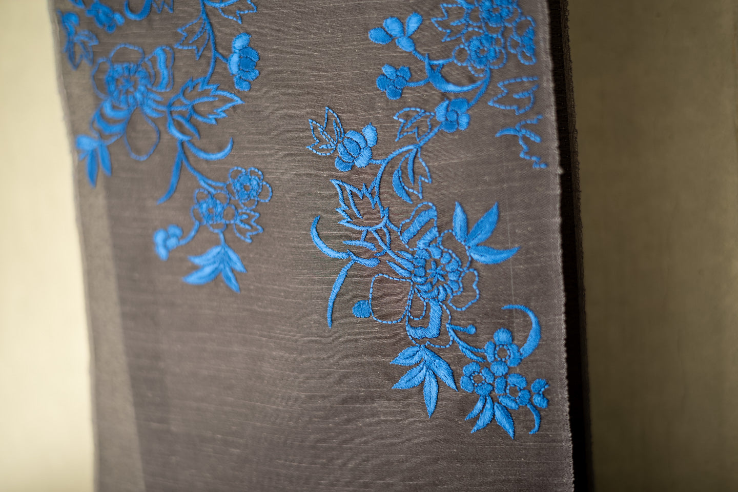 一点物【総紗縫+インド刺繍】唐花柄/貴久樹コラボ