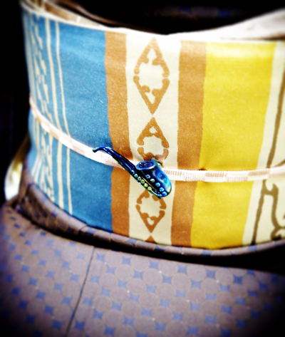 サックスのモレッティ帯留め(楽器シリーズ)