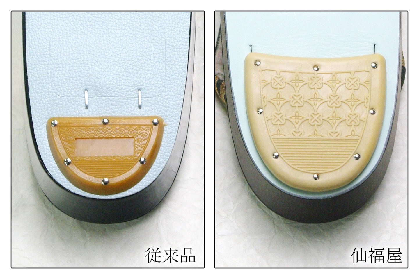 挿上げ【南蛮七宝の真綿入り草履M/四分ニ半台】ダックジュエル茶+となみブルー