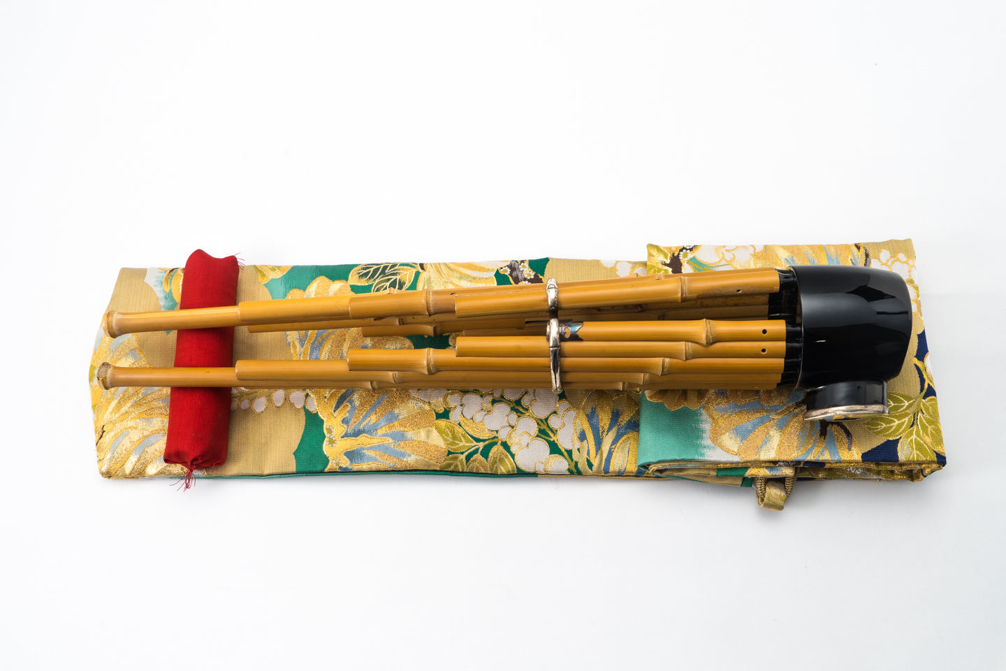 【仙福屋の笙袋】二重織/草花瑞鳥文様