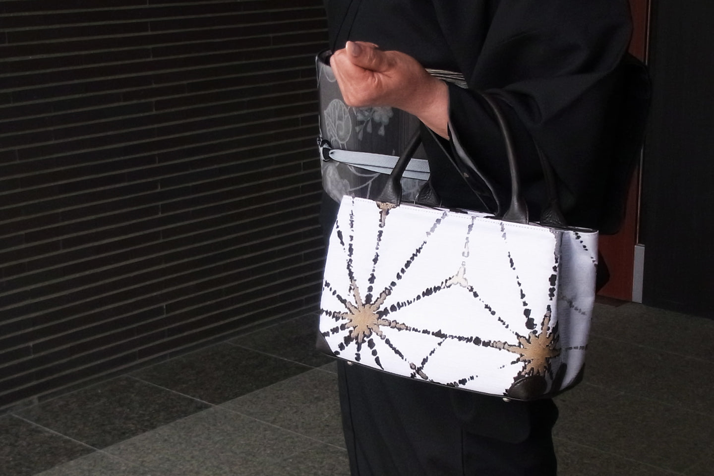 【漢錦のダテバッグ】モノトーン/変わり麻の葉