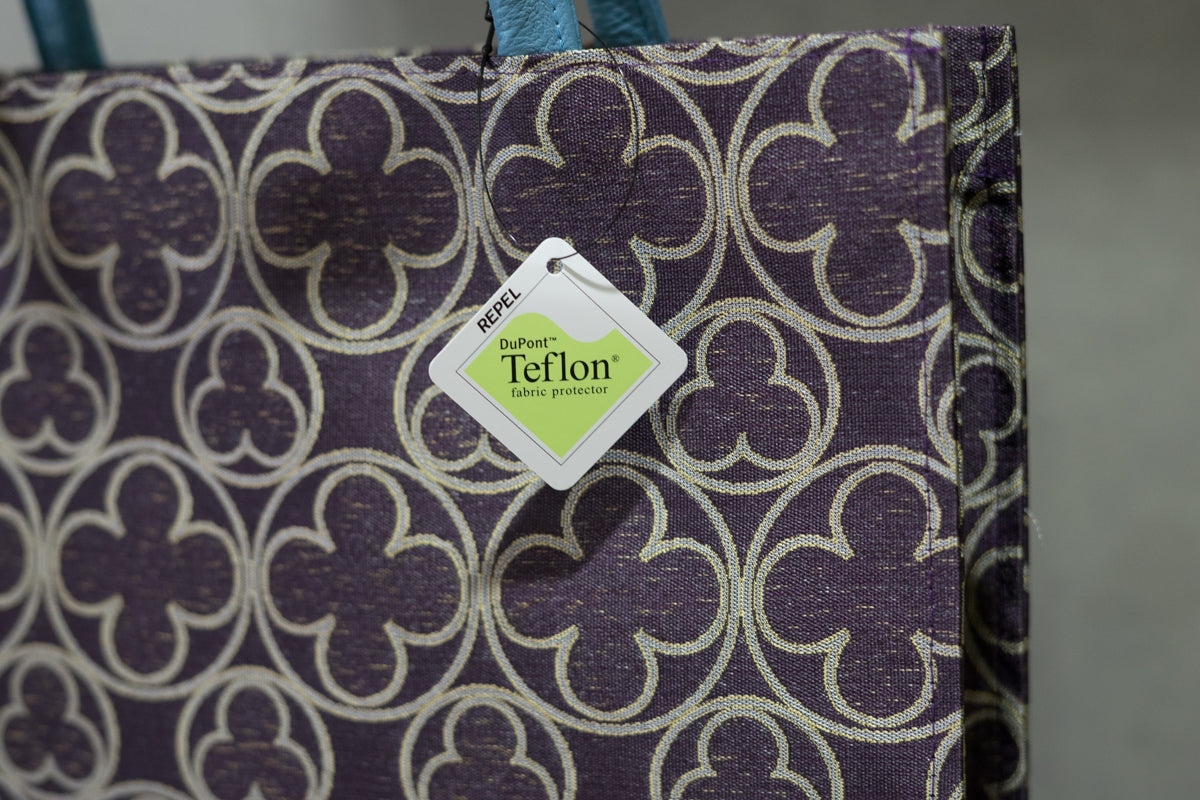 【Celticのお太鼓トート】ケルト文様(紫濃淡)/紹巴織