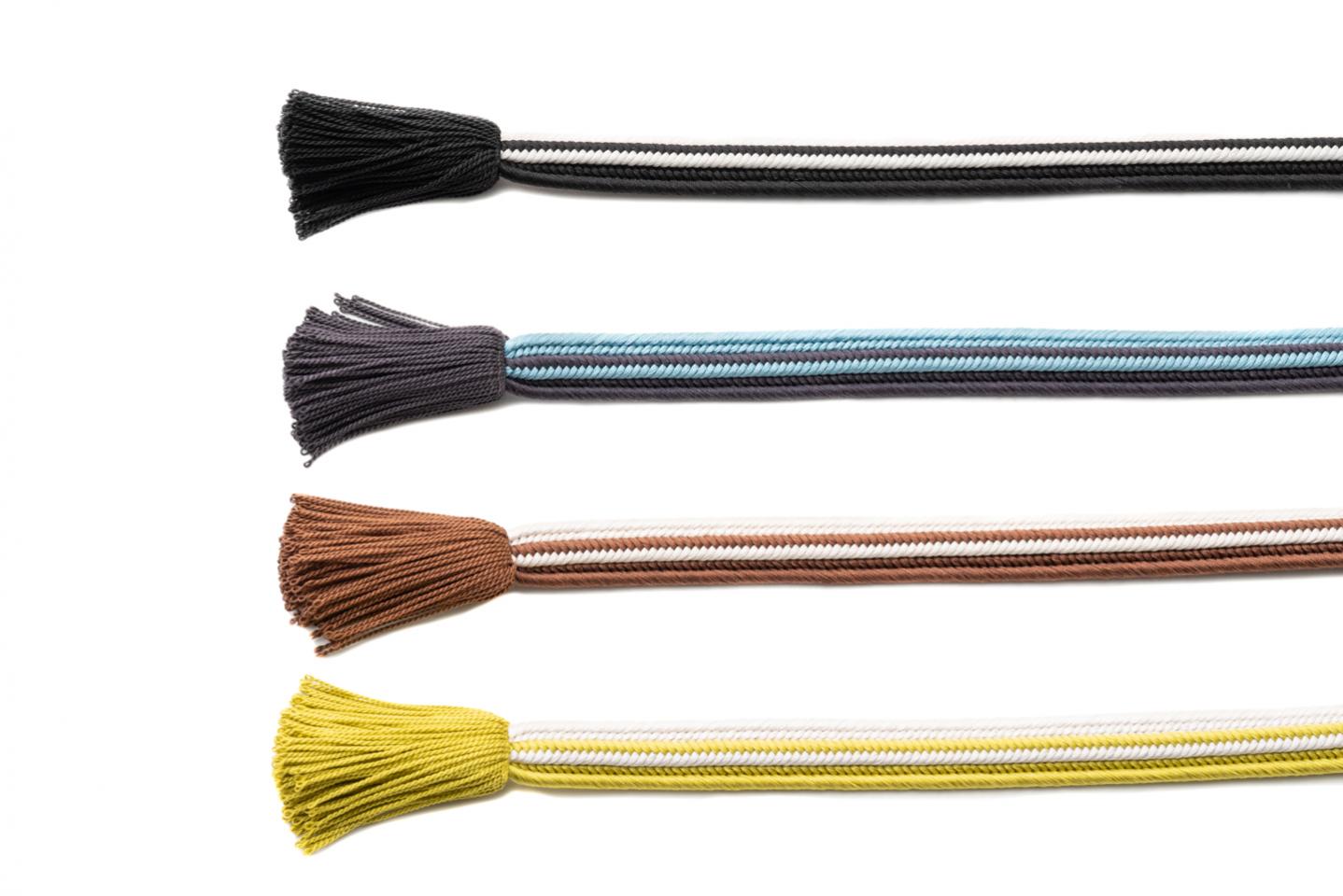 仙福屋の2色畝打組帯締め/珊瑚色