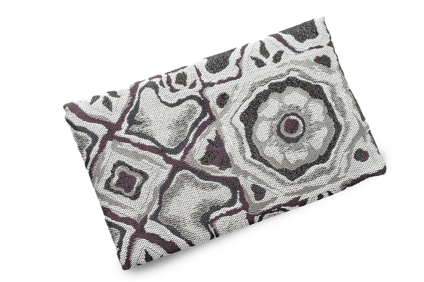 【絹の名刺入れ】麹塵染 更紗幾何学柄/紹巴織 Vo.l1