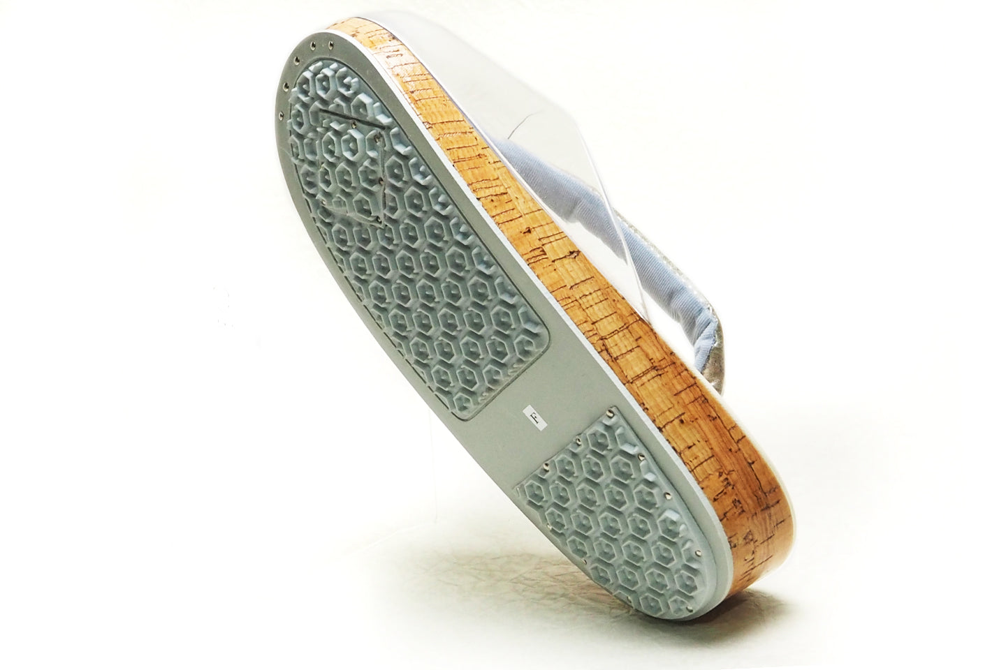 挿上げ【作楽の雨専用草履(Fサイズ)】太子間道/紹巴織・ダックジュエル(ヘマタイト)