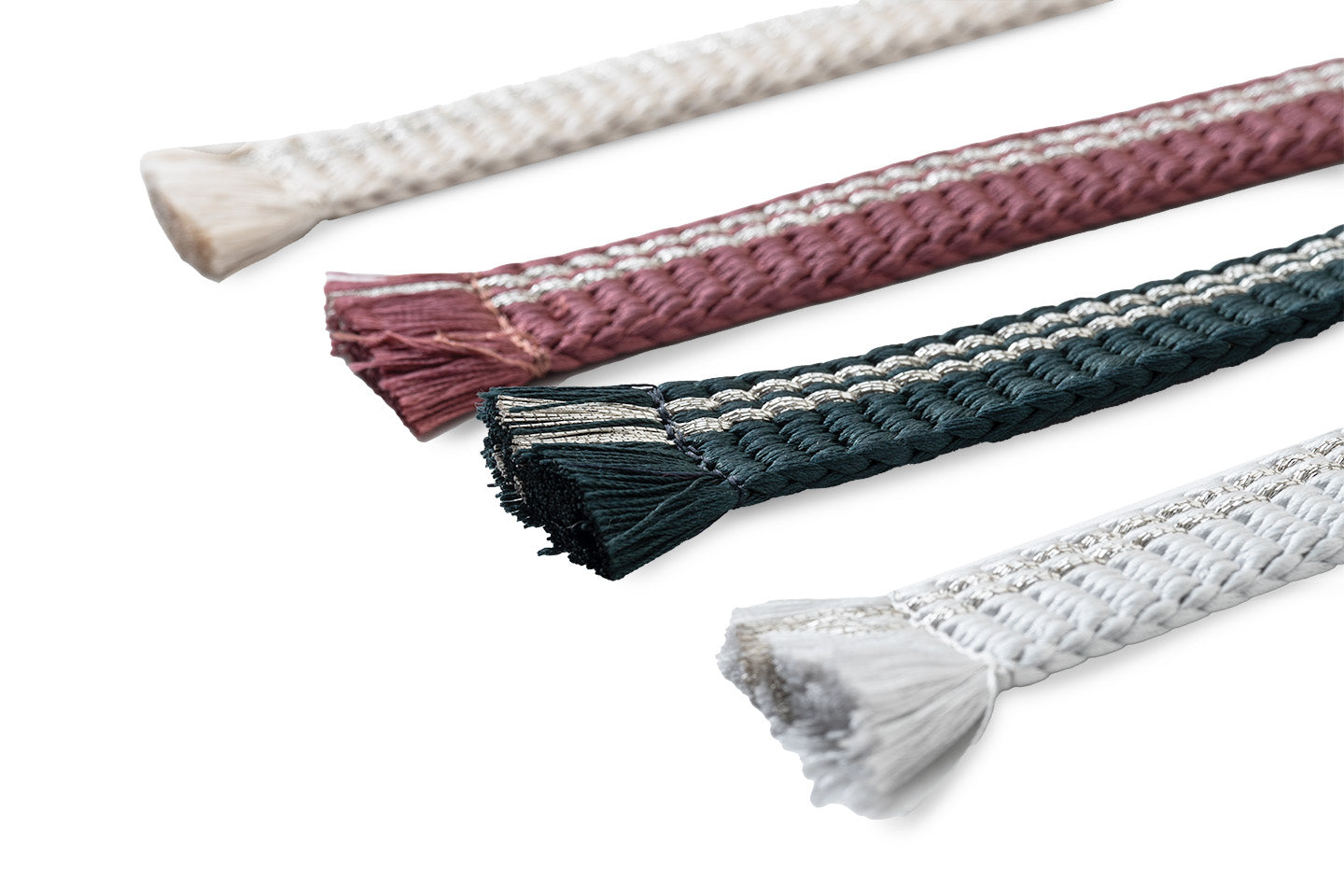 【仙福屋の2Way四分紐】銀糸二筋 no,3