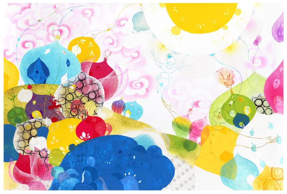 【CandyCircusのふわふわバッグ】クッキー気球/紹巴織(ブラック)