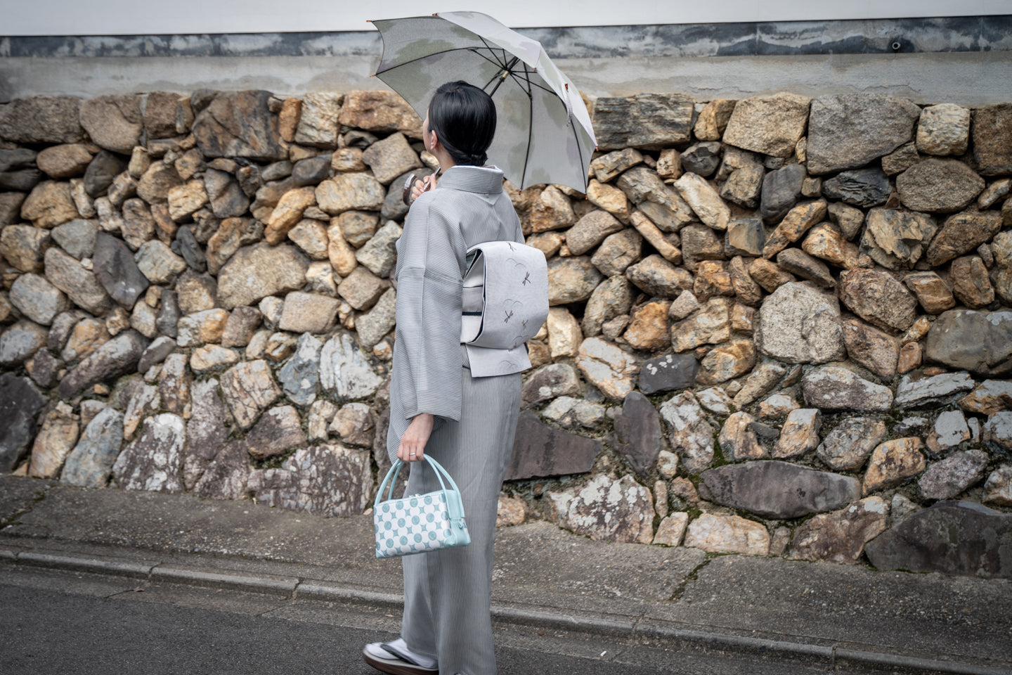 【南蛮七宝のミニ2Wayプティバッグ】織デニム(藍)