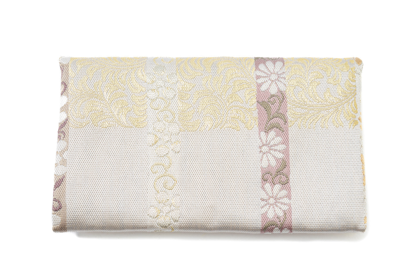 【絹の名刺入れ】金銀花 花格子柄/紹巴織 vol.1