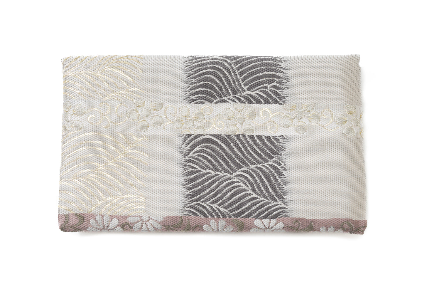 【絹の名刺入れ】金銀花 花格子柄/紹巴織 vol.3