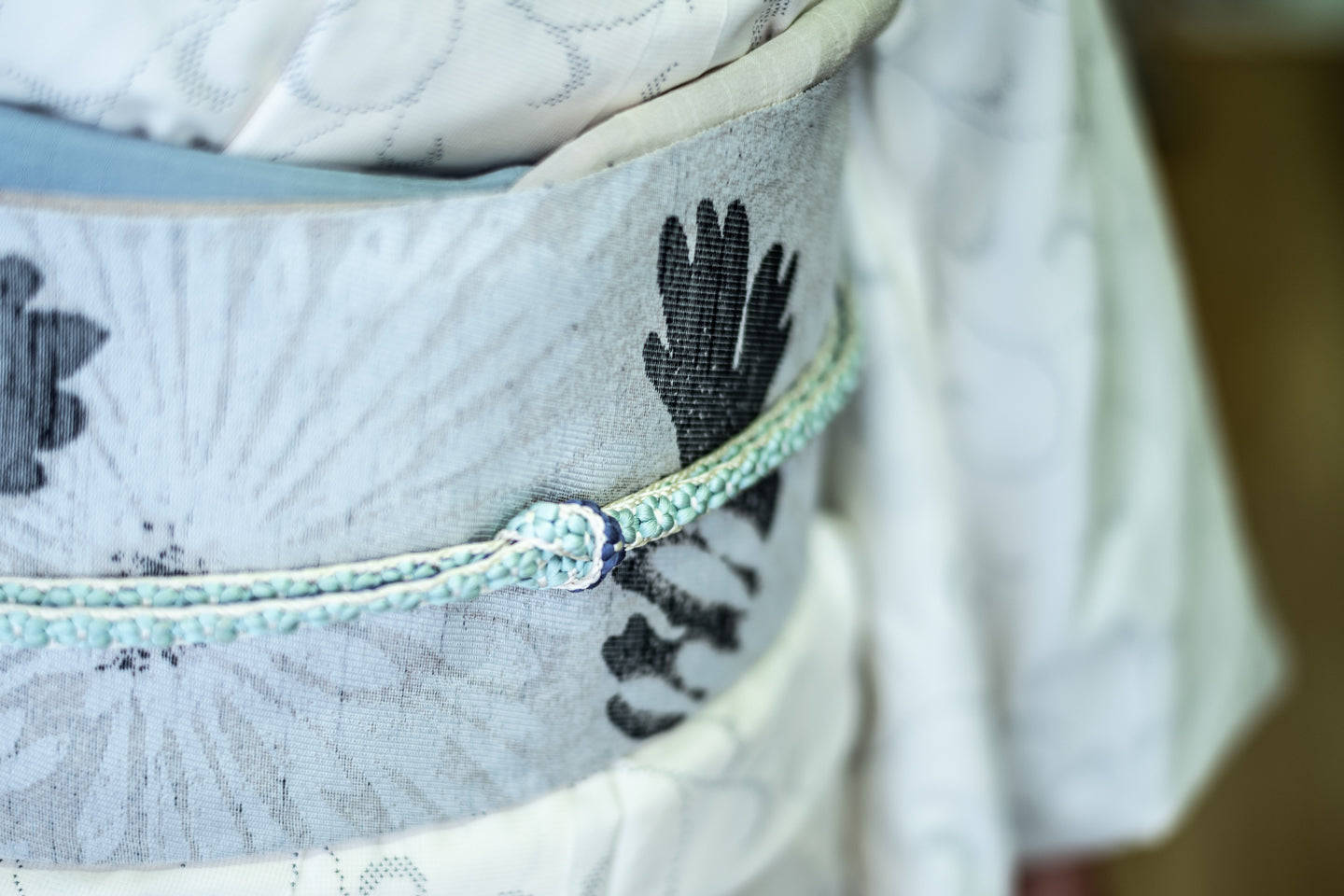 Online限定【仙福屋の小桜組帯締め】クチナシ色×桔梗色