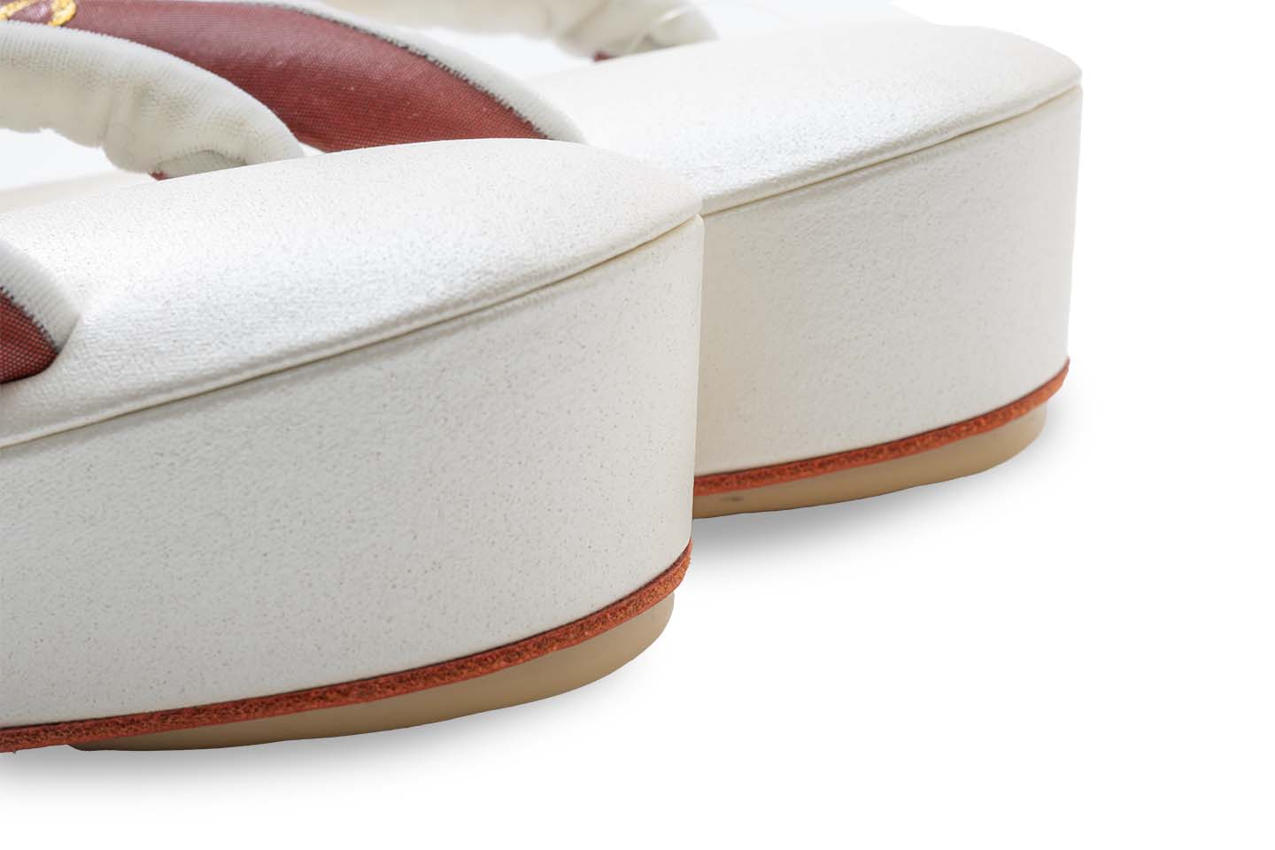 挿上げ【真綿入りダックジュエル草履】瓢箪唐草柄引箔/赤底M