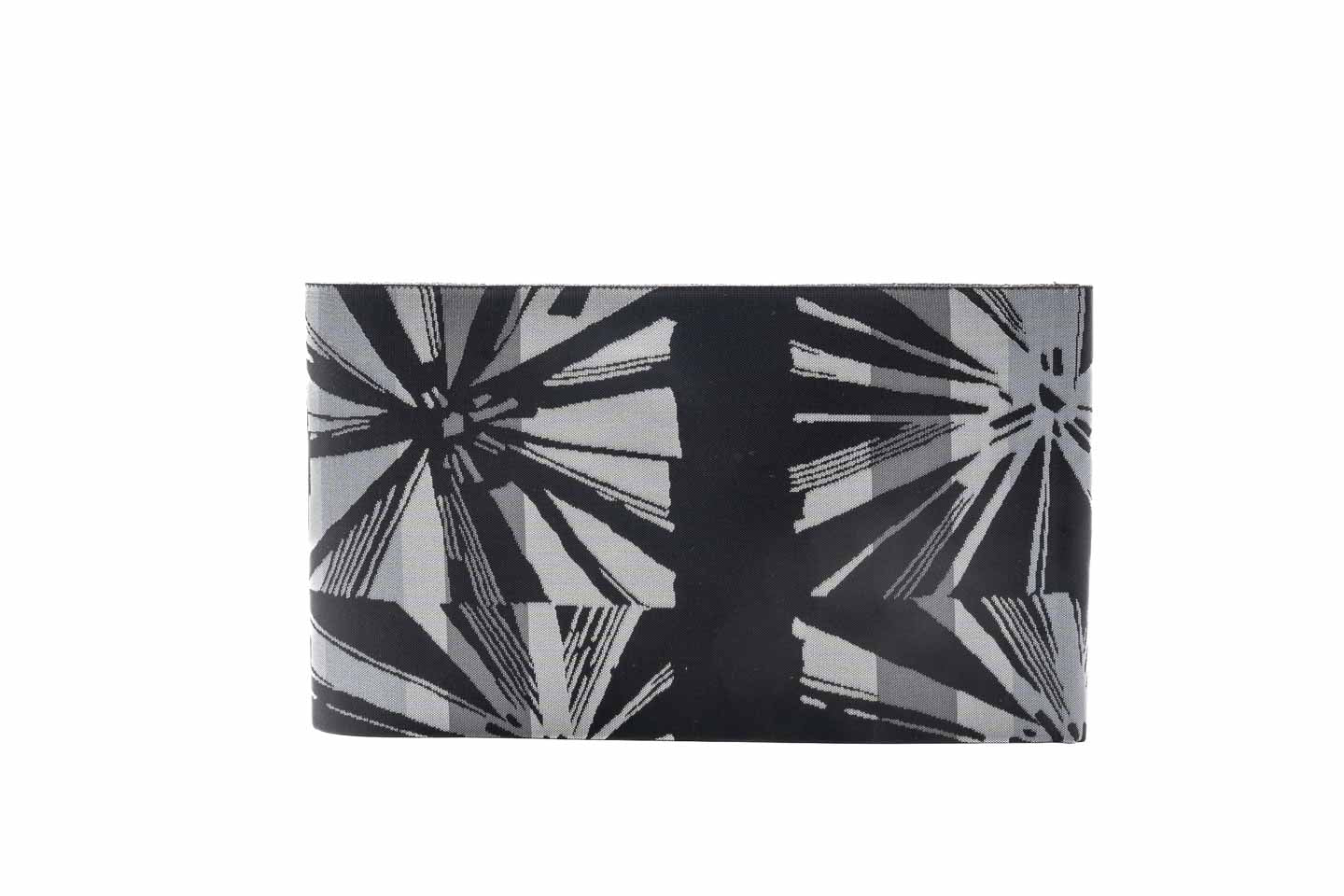 Online限定/即納品【畦織の半幅帯】松葉柄/黒