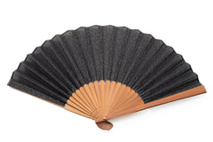 Online限定【総紗縫の無地扇子】黒
