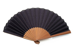 Online限定【総紗縫の無地扇子】黒紫