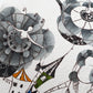 生産限定品【CandyCircusの名古屋帯】作品名:chu chu cup flowery /しぼ織＋手描き友禅 3