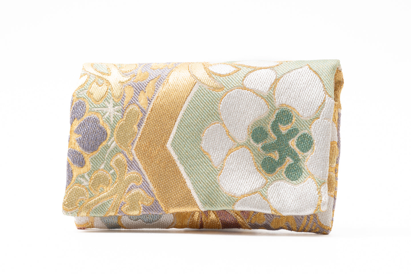 【金彩織 絹の名刺入れ】亀甲華紋