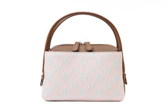 【南蛮七宝の2Wayプティバッグ】しぼ織(ピンク×茶)