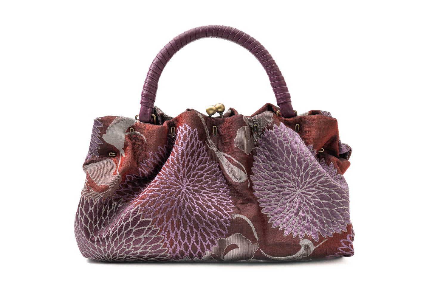 【異文織のふわふわバッグ】麹塵染/ムジナギク