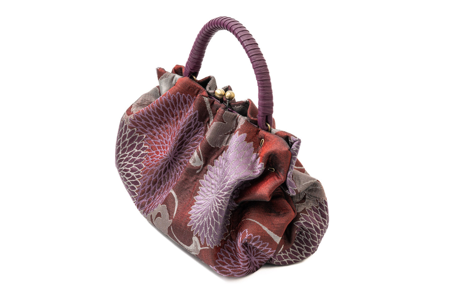 【異文織のふわふわバッグ】麹塵染/ムジナギク