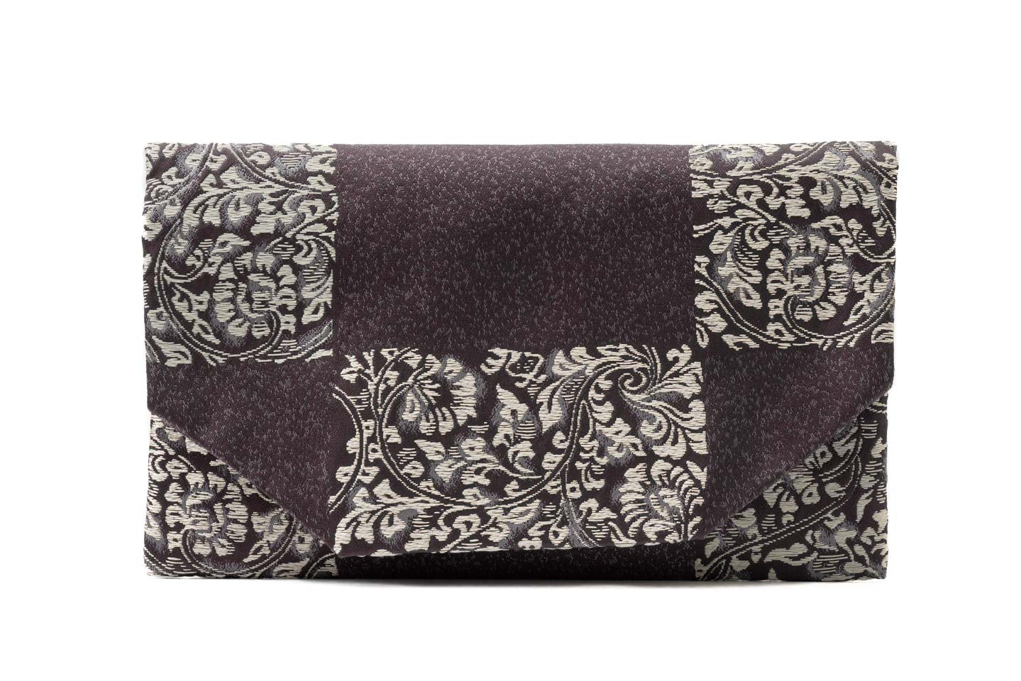 【未使用】となみ織物　麹塵染袋帯　里村紹巴 麹塵染の数寄屋袋】熨斗目模様(紹巴織)｜京都西陣・となみ織物/仙福屋宗介