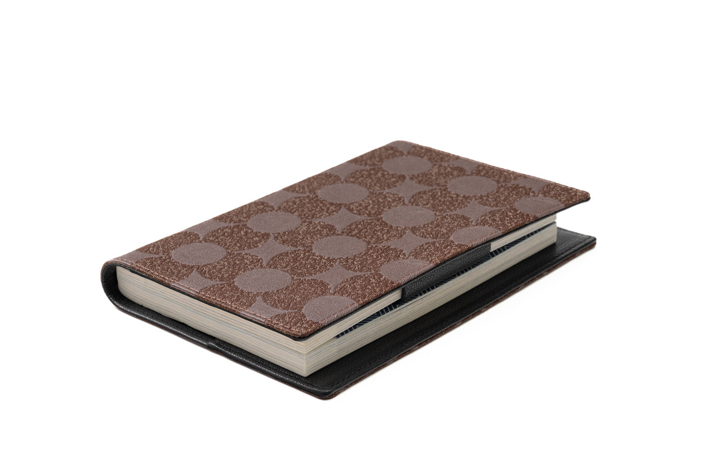 南蛮七宝のブックカバー_茶濃淡/二重織(西陣織)文庫本サイズ_Online限定_仙福屋宗介