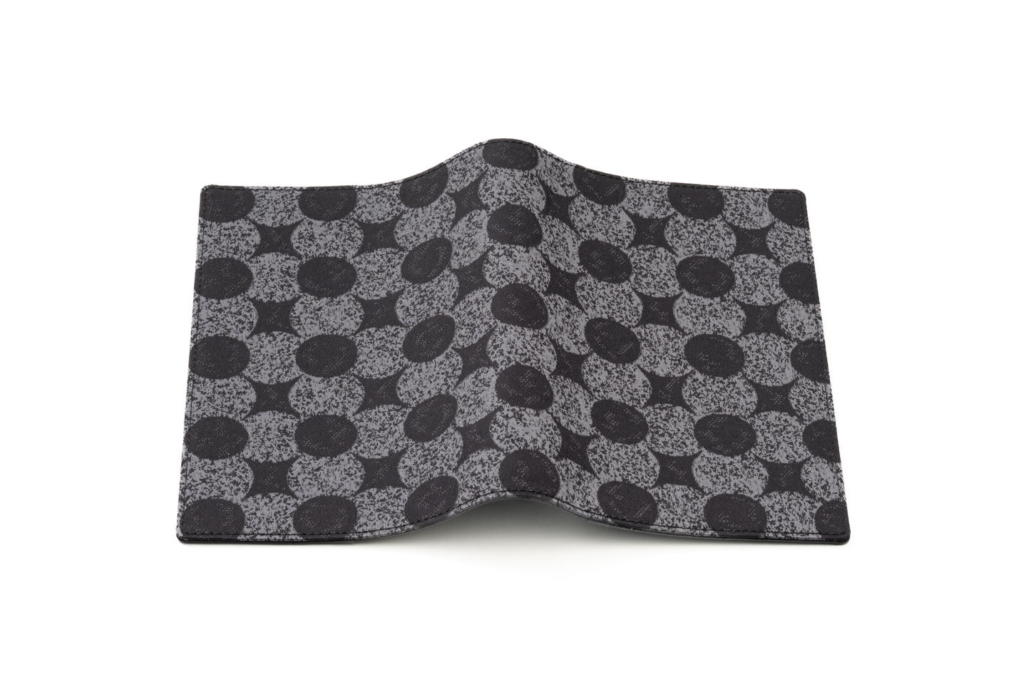 南蛮七宝のブックカバー_濃いグレー濃淡/二重織(西陣織)文庫本サイズ_Online限定_仙福屋宗介