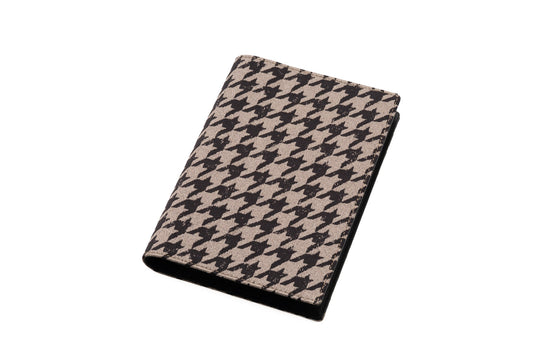 Online限定【千鳥格子のブックカバー】黒茶/二重織