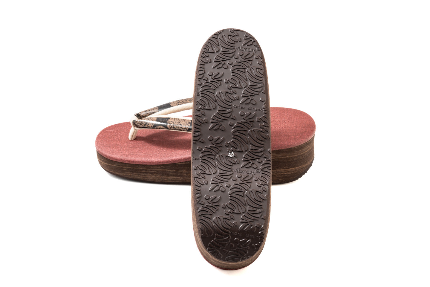 挿上げ【晴雨兼用】コラボカフェぞうりS〜L(南蛮七宝/二重織)