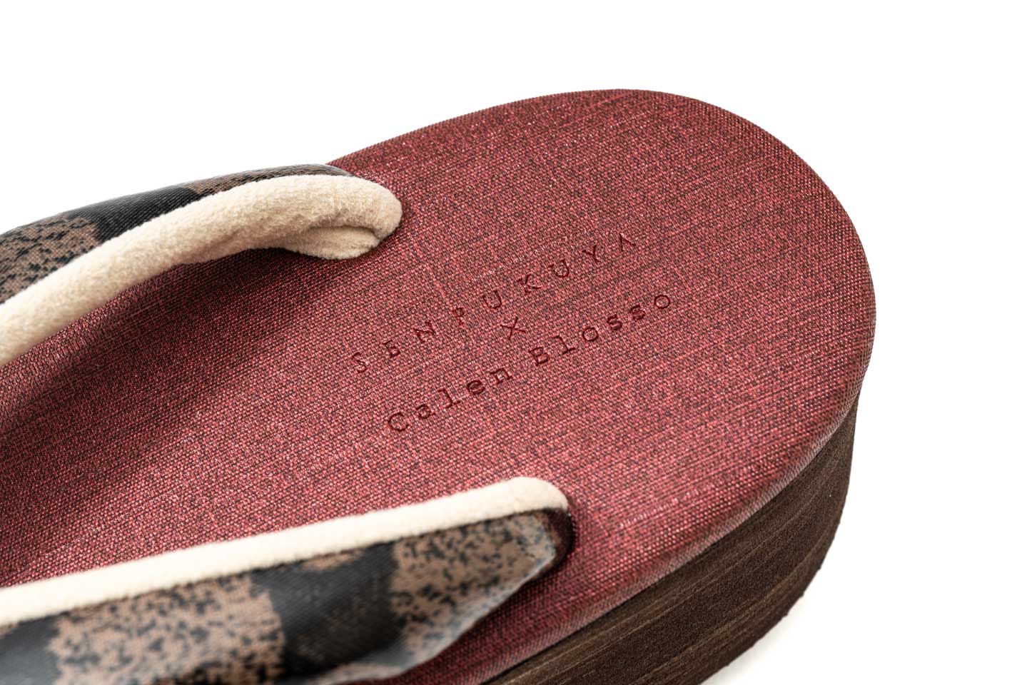 挿上げ【晴雨兼用】コラボカフェぞうりS〜L(南蛮七宝/二重織)