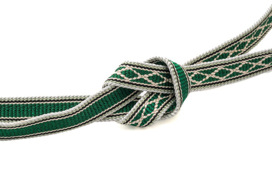 【綾竹耳縞 片手先菱柄帯締め】No.4