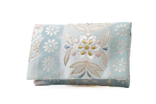 【絹の名刺入れ】ジュエルフラワー/緞子織 A