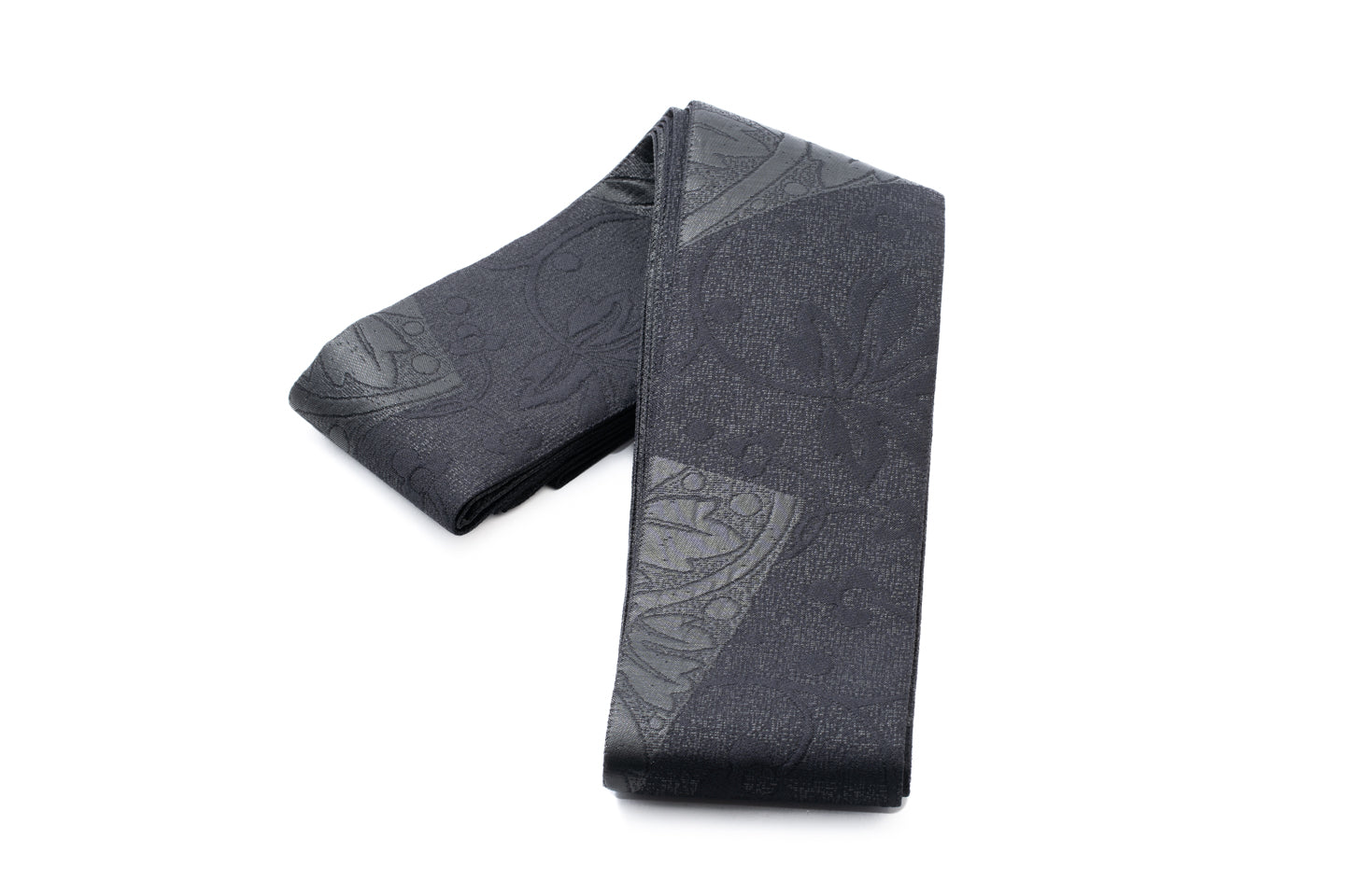 即納品/Online限定【しぼ織の角帯】大小唐草文様