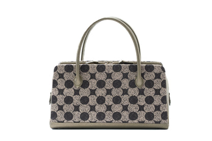 【南蛮七宝の利休バッグ】二重織(茶黒)/ダックジュエル仕様