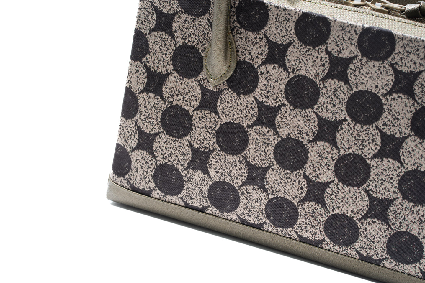 【南蛮七宝の利休バッグ】二重織(茶黒)/ダックジュエル仕様