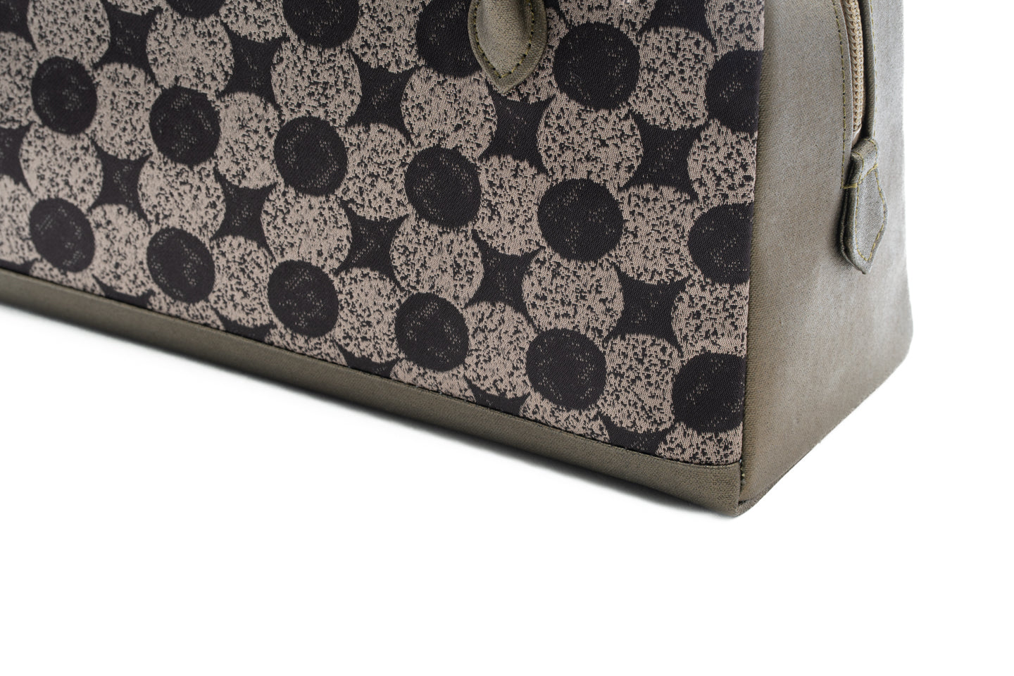 【南蛮七宝の利休バッグ】二重織(茶黒)/ダックジュエル仕様