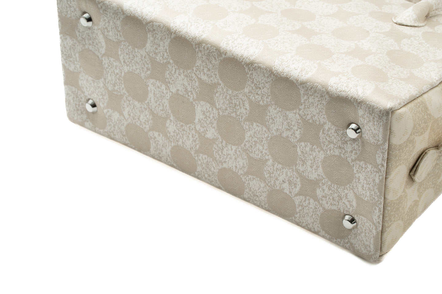 【南蛮七宝の天マチバッグ】紹巴織(黄ベージュ)全面帯地仕様