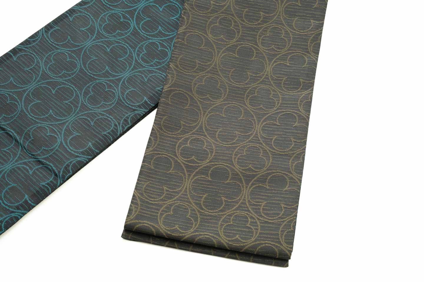 Online限定/即納品【総紗縫の半巾】花七宝文様｜両面仕様